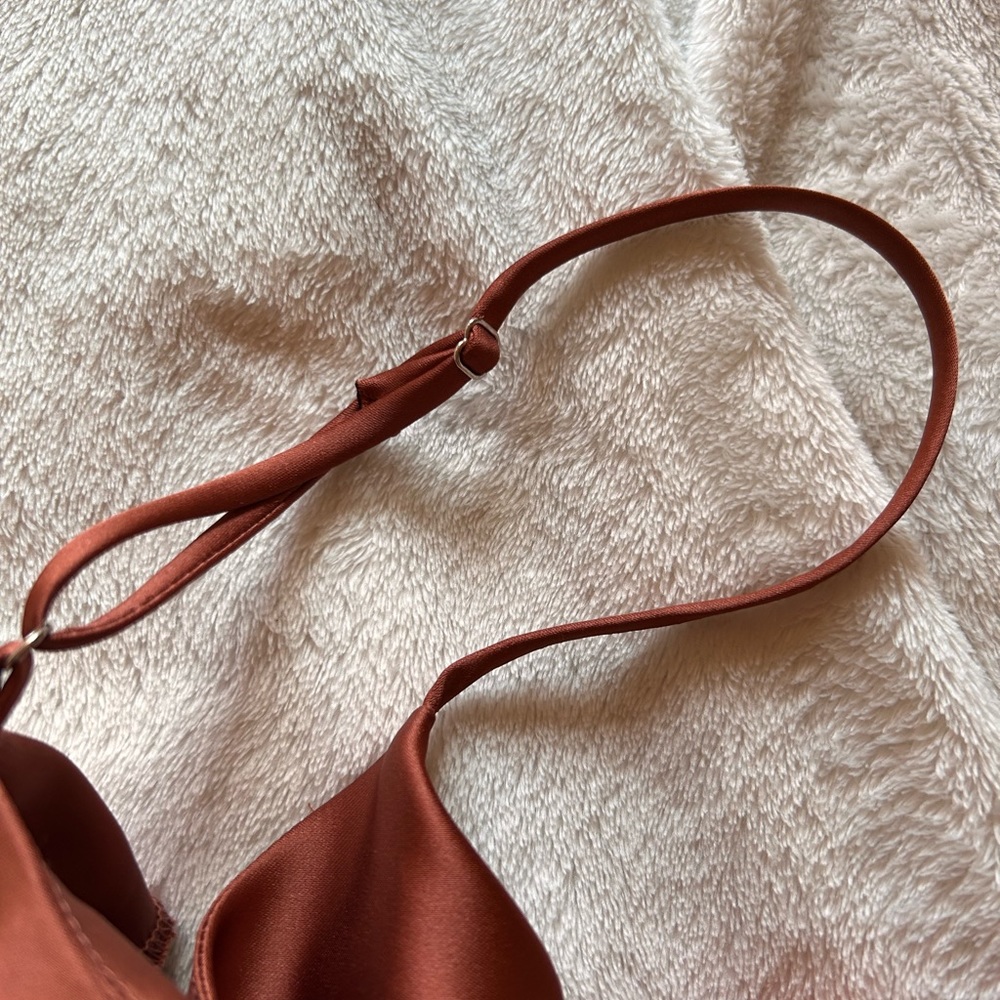 Salmon Petal & Pup Satin slip dress - Picture 10 of 13